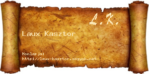 Laux Kasztor névjegykártya